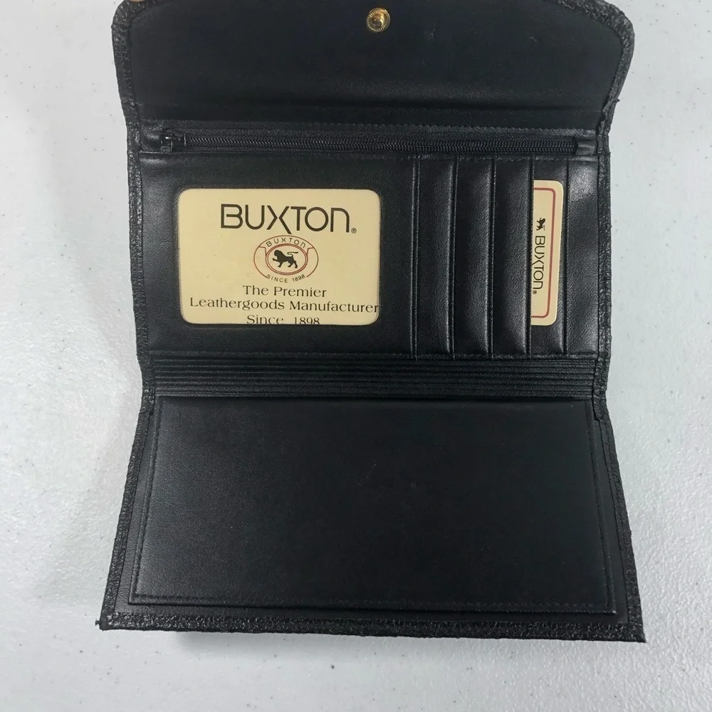 VINTAGE Buxton Clutch Wallet Zipper - Picture 7 of 11